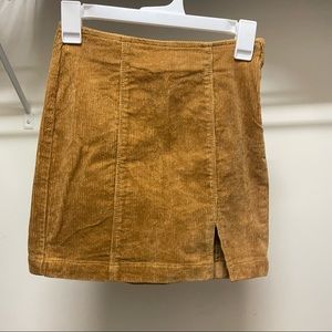 Pacsun Yellow Corduroy Mini Skirt